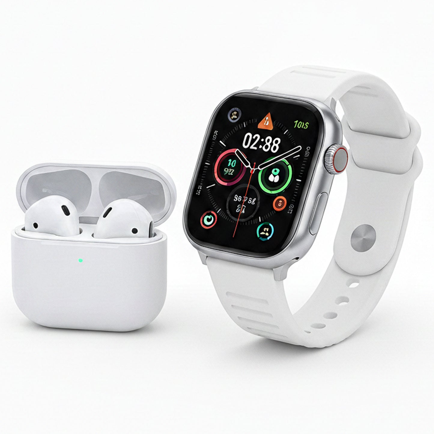 Smart Watch M26 with Wireless Earbuds – Fitness, Style & Entertainment Combo