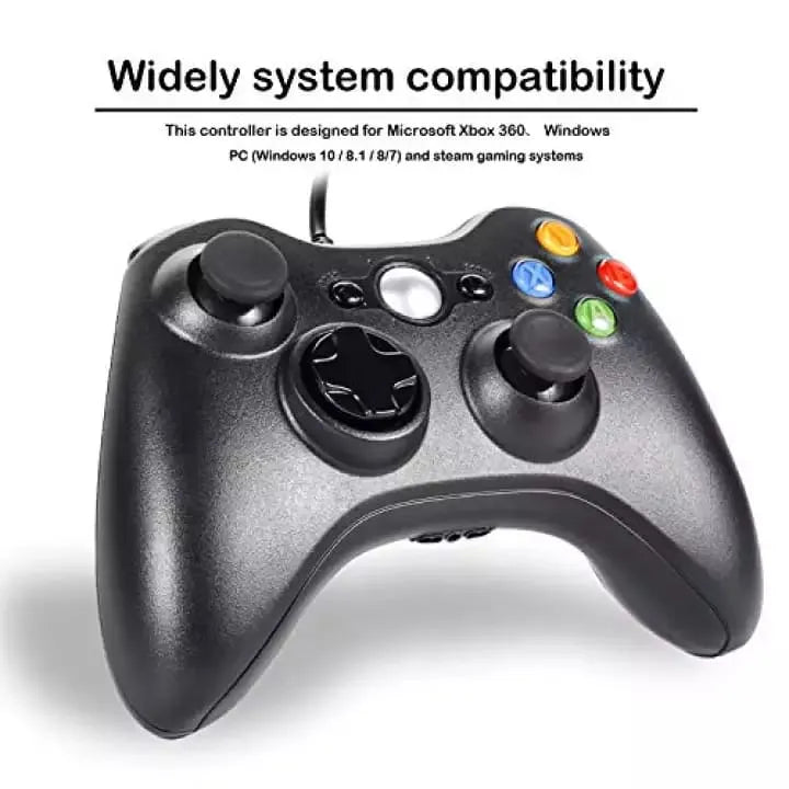 XBOX 360 Dual Shock Wired Controller โ Black
