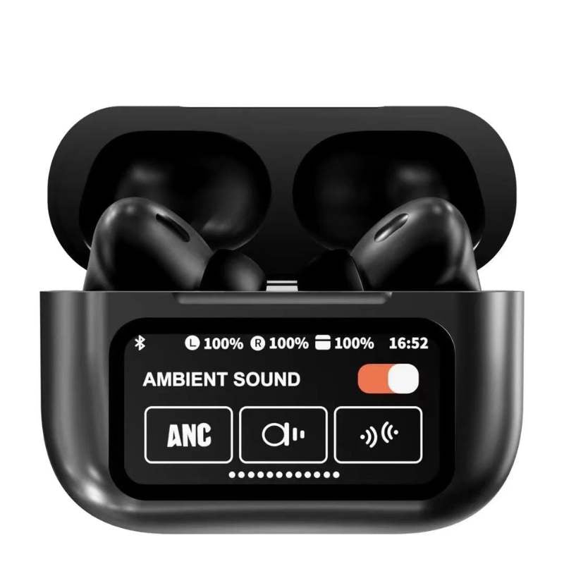 AirPods A9 Pro ANC – Wireless Earbuds with Active Noise Cancellation (Black)