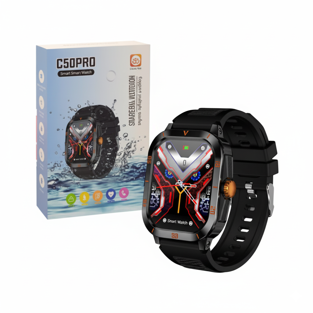 Smart Watch C40 Pro – Stylish Bluetooth Smartwatch with Advanced Fitness & Health Tracking