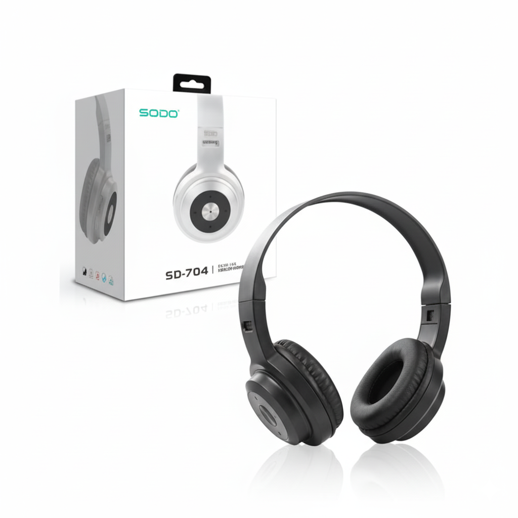 BT Headphone SD704 – Wireless Bluetooth Headphones with HD Sound & Stylish Design