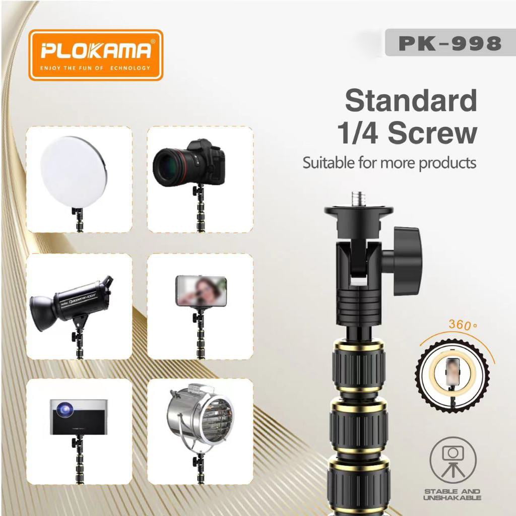 Plokama Selfie Stick – Model PK998 Bluetooth Tripod