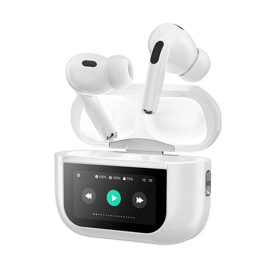 AirPods A9 Pro ANC – Wireless Earbuds with Active Noise Cancellation (White)