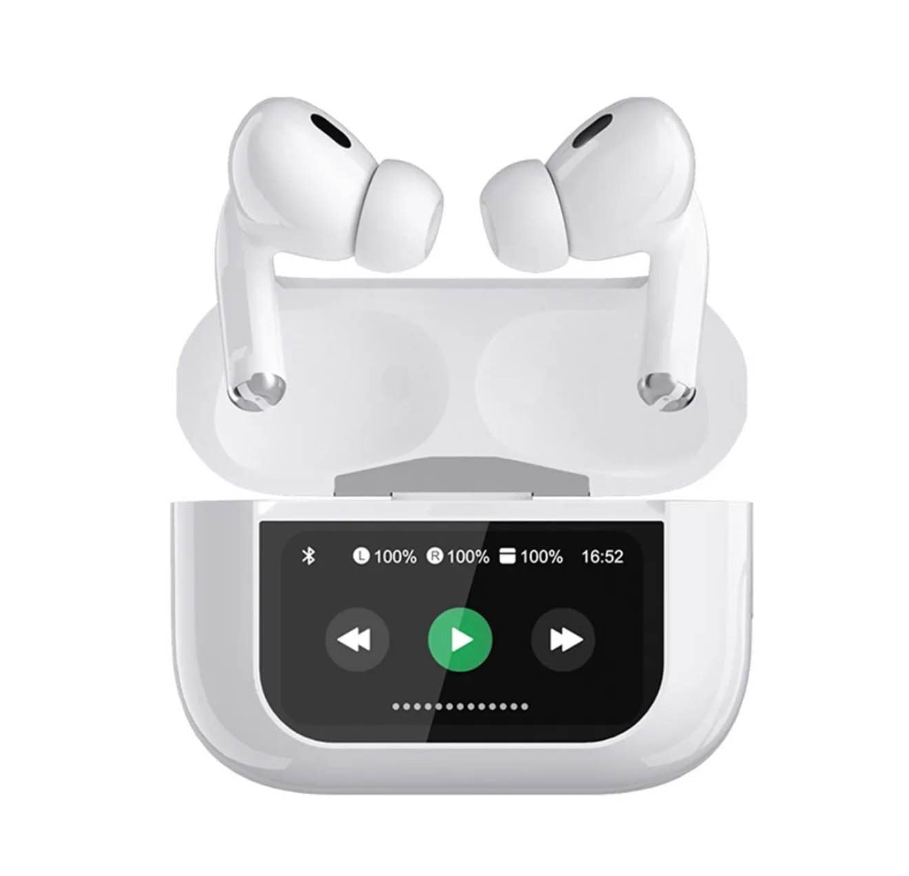 AirPods A9 Pro ANC – Wireless Earbuds with Active Noise Cancellation (White)