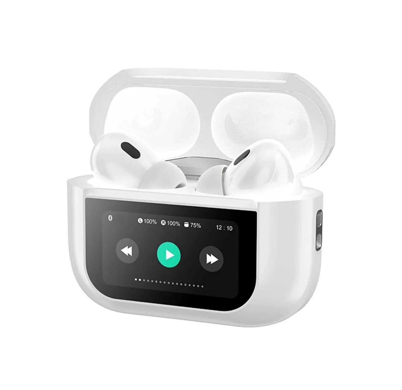 AirPods A9 Pro ANC – Wireless Earbuds with Active Noise Cancellation (White)