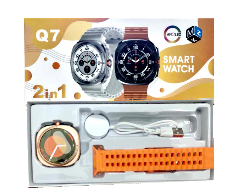 Smart Watch Q7 2 in 1 – Dual-Function Bluetooth Smartwatch with Health & Fitness Tracking