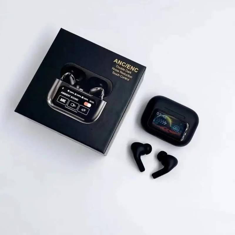 AirPods A9 Pro ANC – Wireless Earbuds with Active Noise Cancellation (Black)