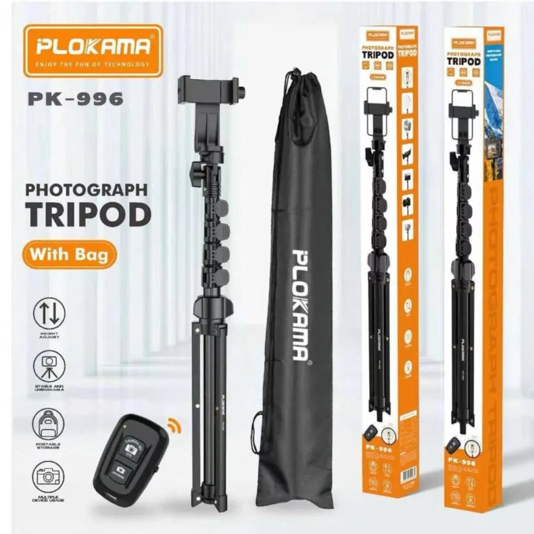 Plokama Selfie Stick – Model PK996 Bluetooth Tripod