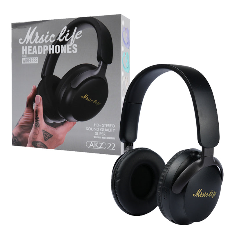 BT Headphone AKZ22 – Wireless Bluetooth Headphones with HD Sound & Long Battery Life
