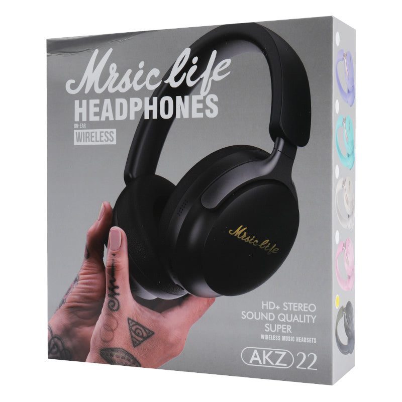 BT Headphone AKZ22 – Wireless Bluetooth Headphones with HD Sound & Long Battery Life