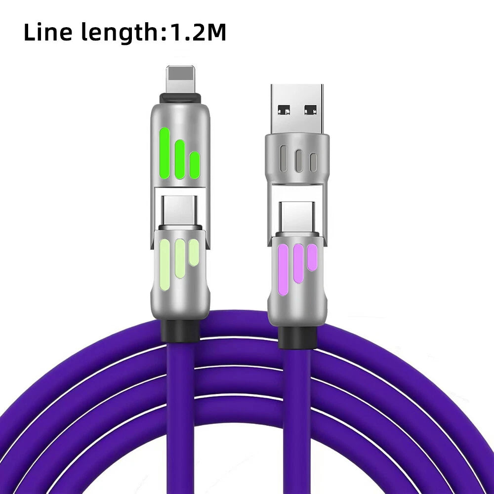 4IN1 Data Cable K102 – Fast Charging & Multi-Device Connectivity