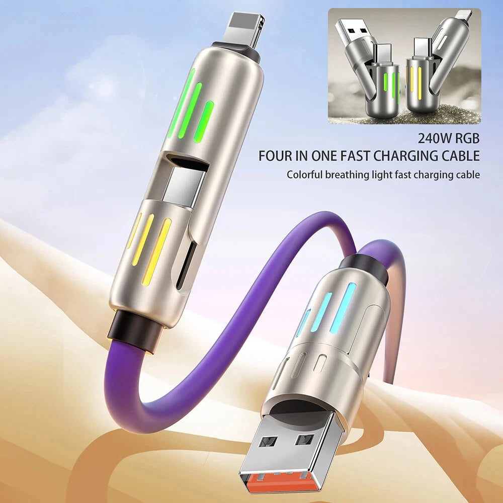4IN1 Data Cable K102 – Fast Charging & Multi-Device Connectivity