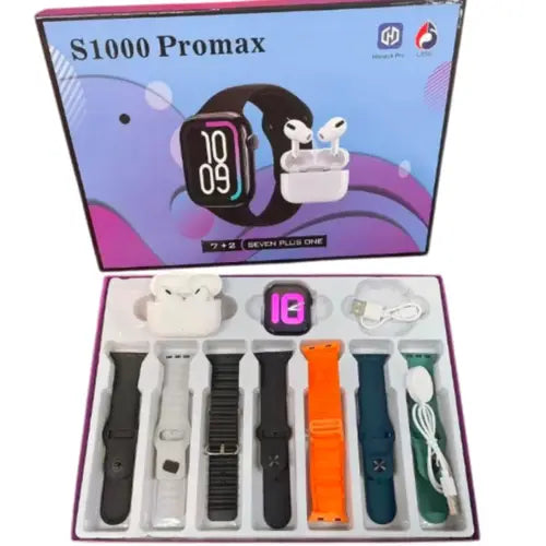 Smart Watch S1000 Pro Max with AirPods – Premium Combo