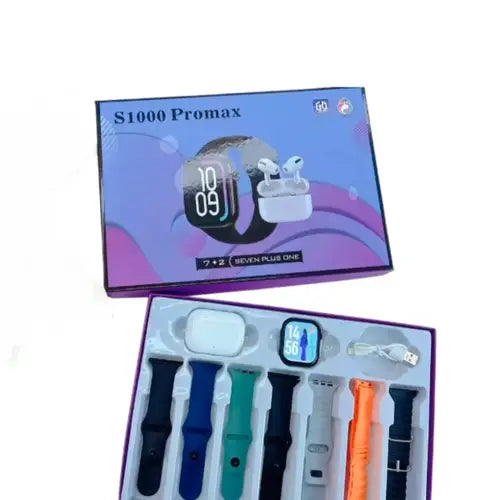 Smart Watch S1000 Pro Max with AirPods – Premium Combo
