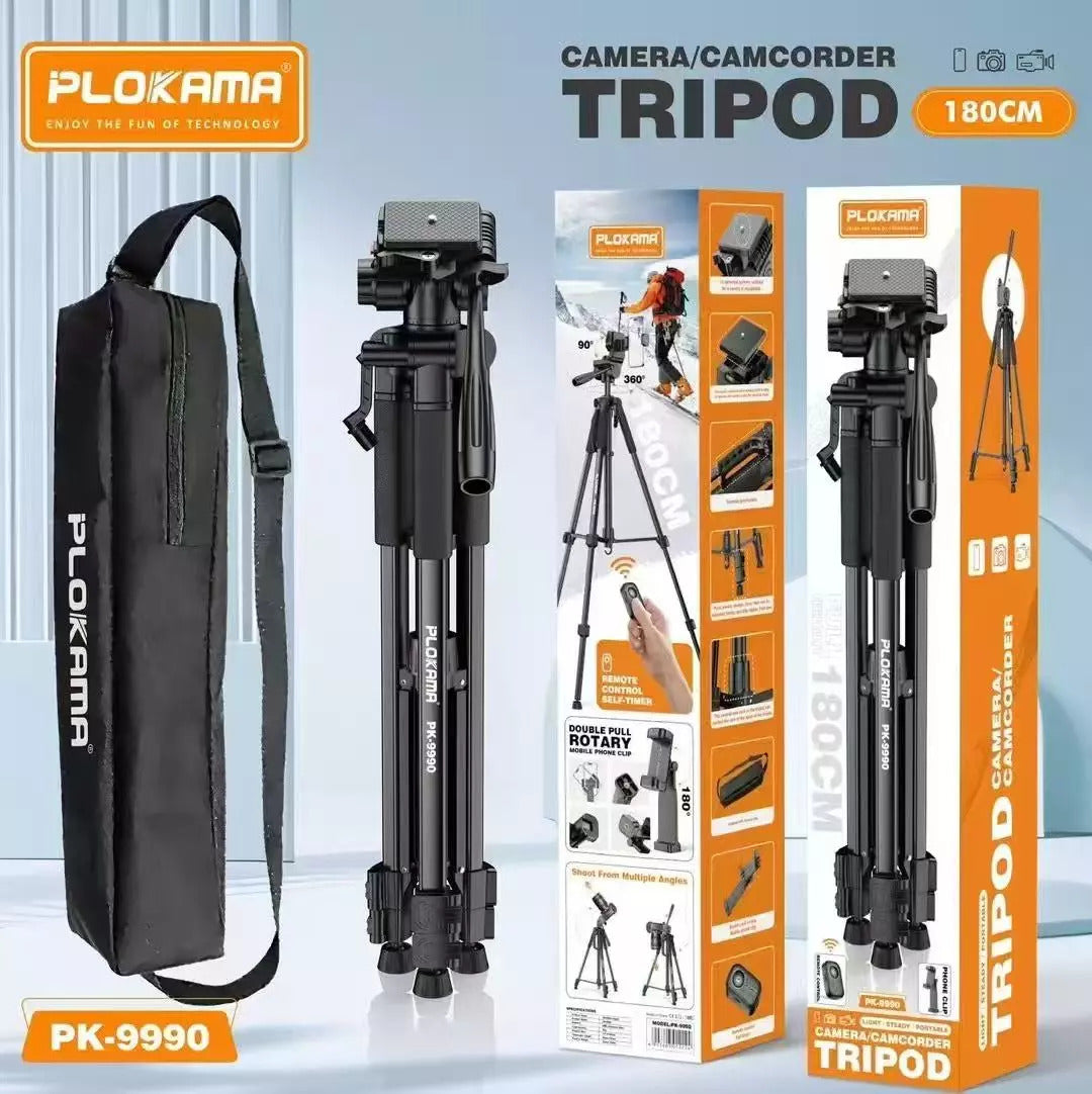 Plokama Professional Tripod – Model PK9999 Heavy-Duty Adjustable Stand