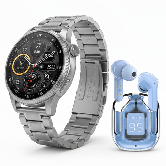 Smart Watch Q20 Pro with Wireless Earbuds – Fitness & Entertainment Combo