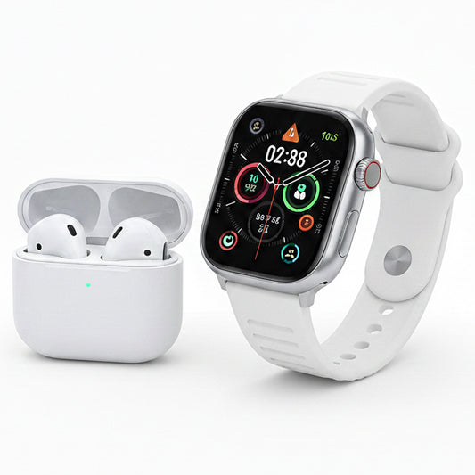 Smart Watch M26 with Wireless Earbuds – Fitness, Style & Entertainment Combo