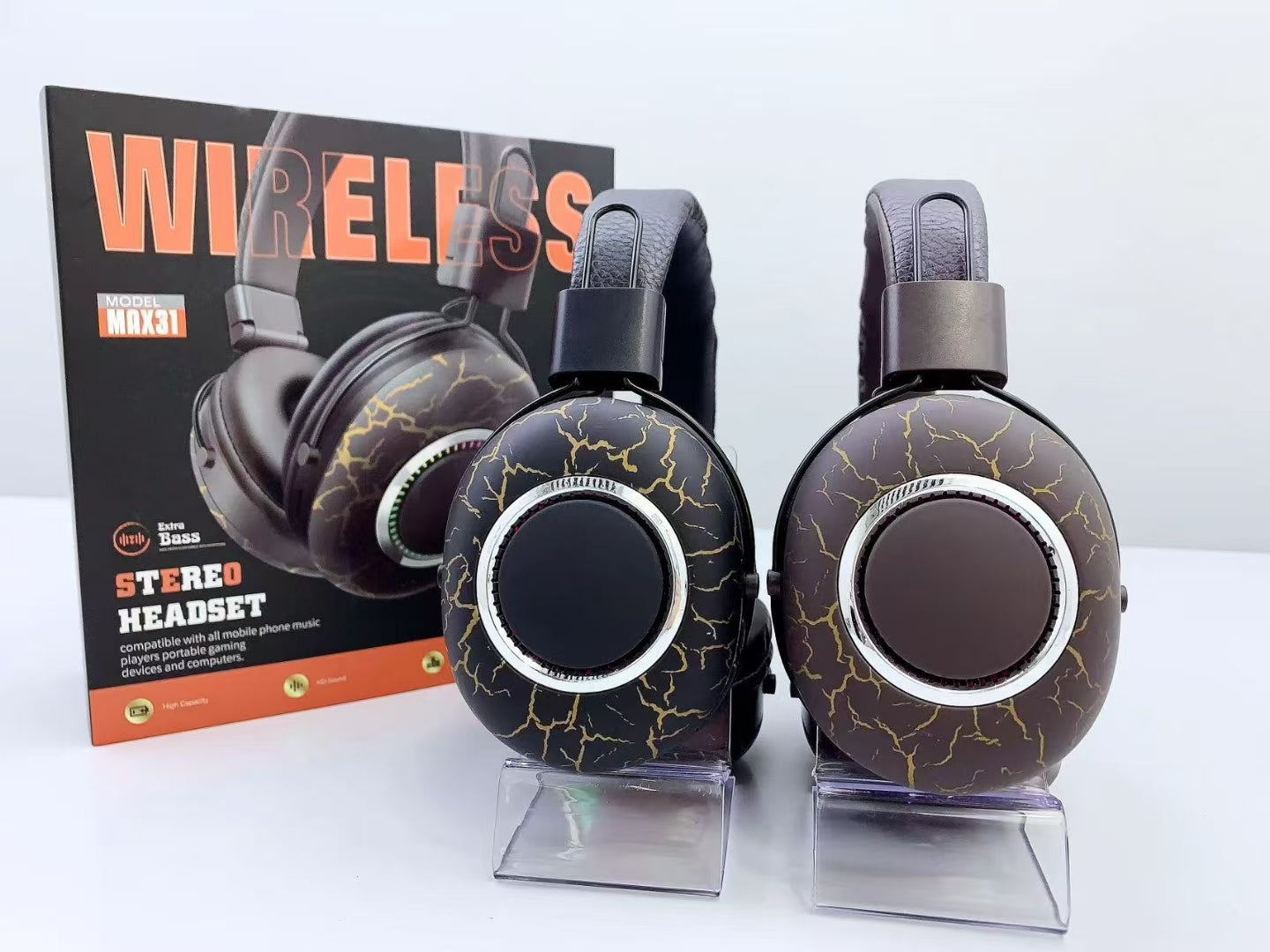 Headphone BT MAX31 – Wireless Bluetooth Headphones with HD Sound & Comfortable Fit