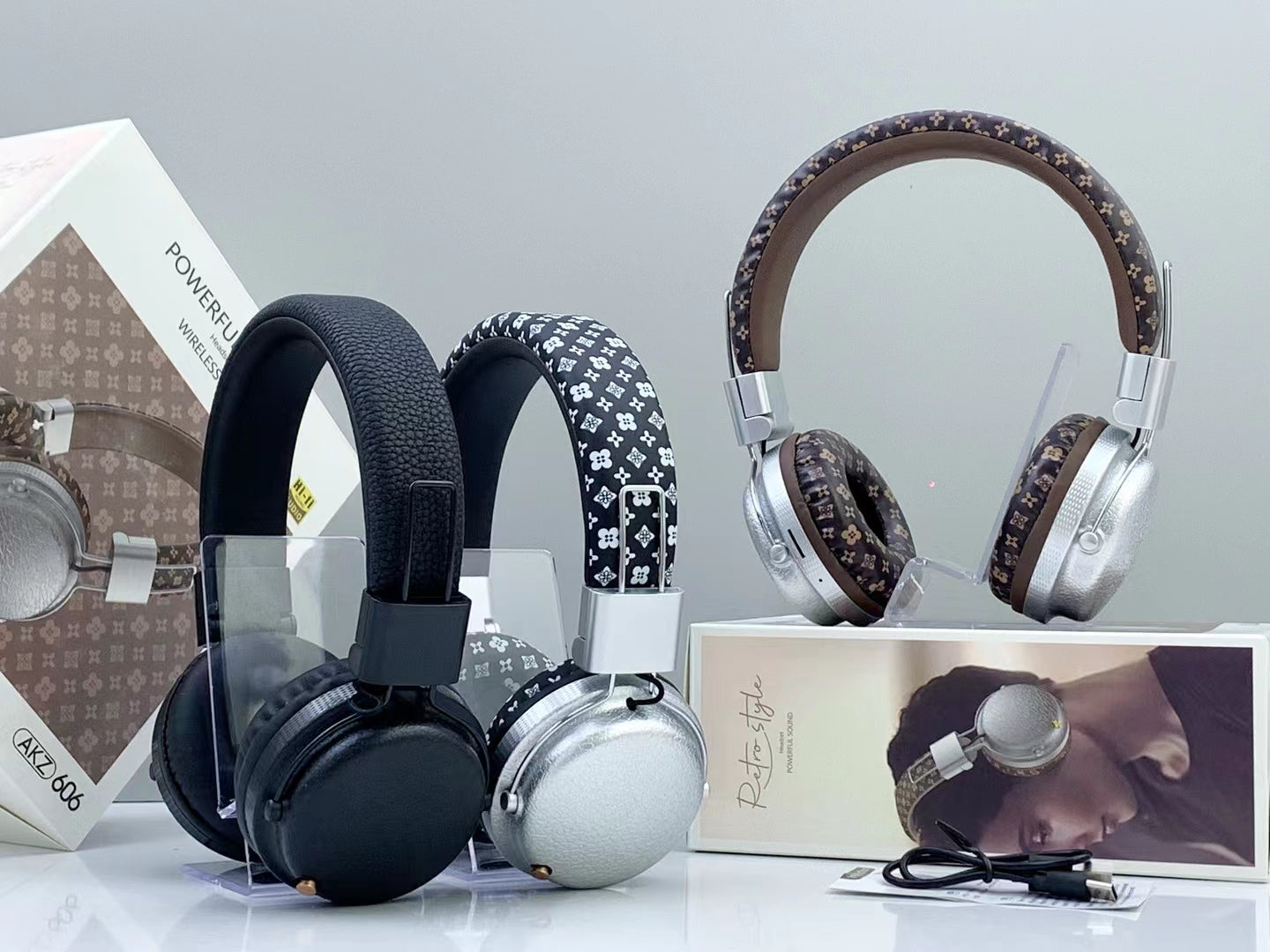 Headphone BT AKZ606 – Wireless Bluetooth Headphones with HD Sound & Comfortable Fit