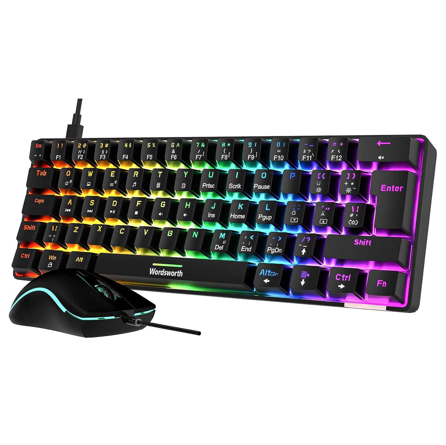KEYBOARD & MOUSE SET WIRED WORDSWORTH – Comfortable & Durable