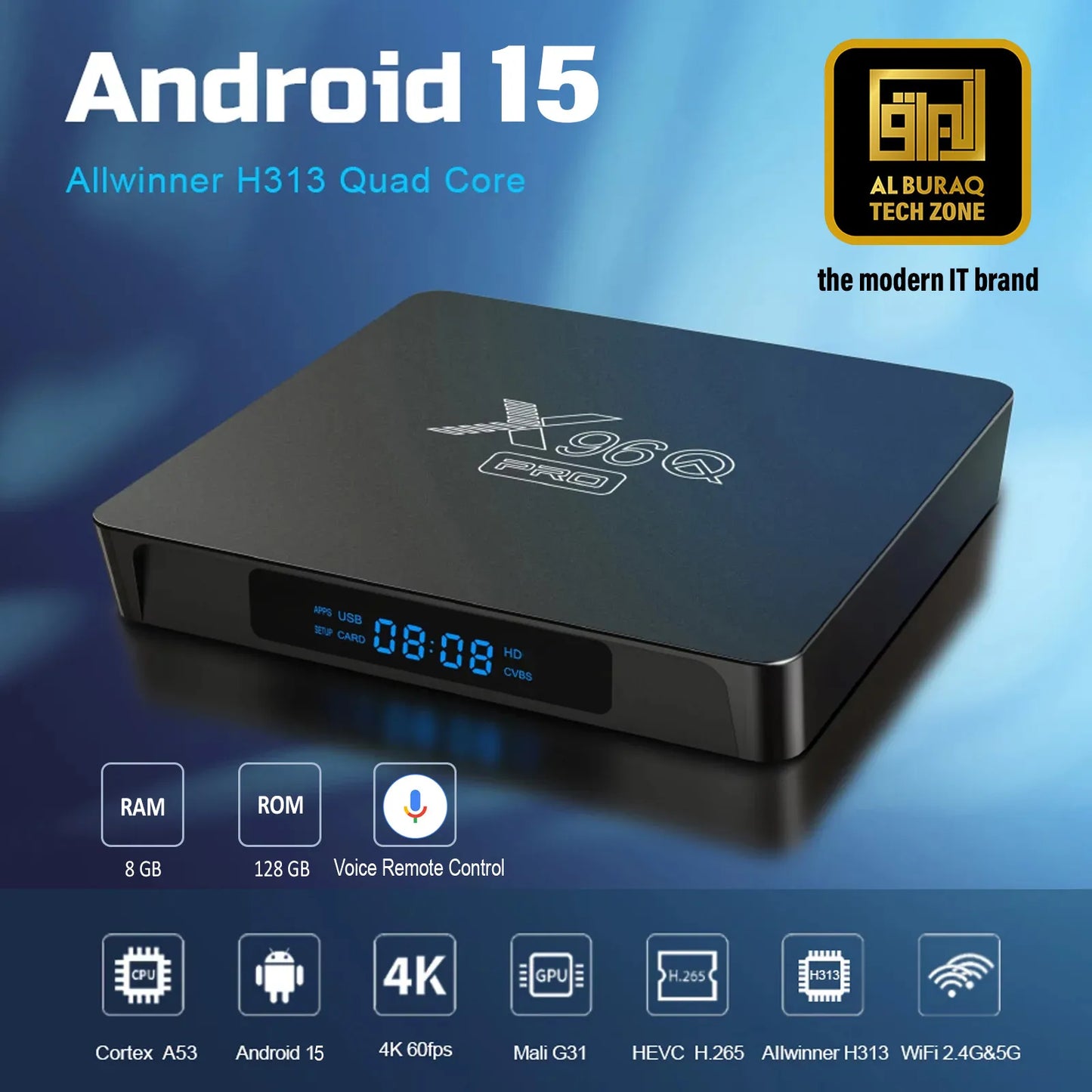 Multimedia Box X96Q Pro Original – Smart 4K Entertainment with Voice Remote
