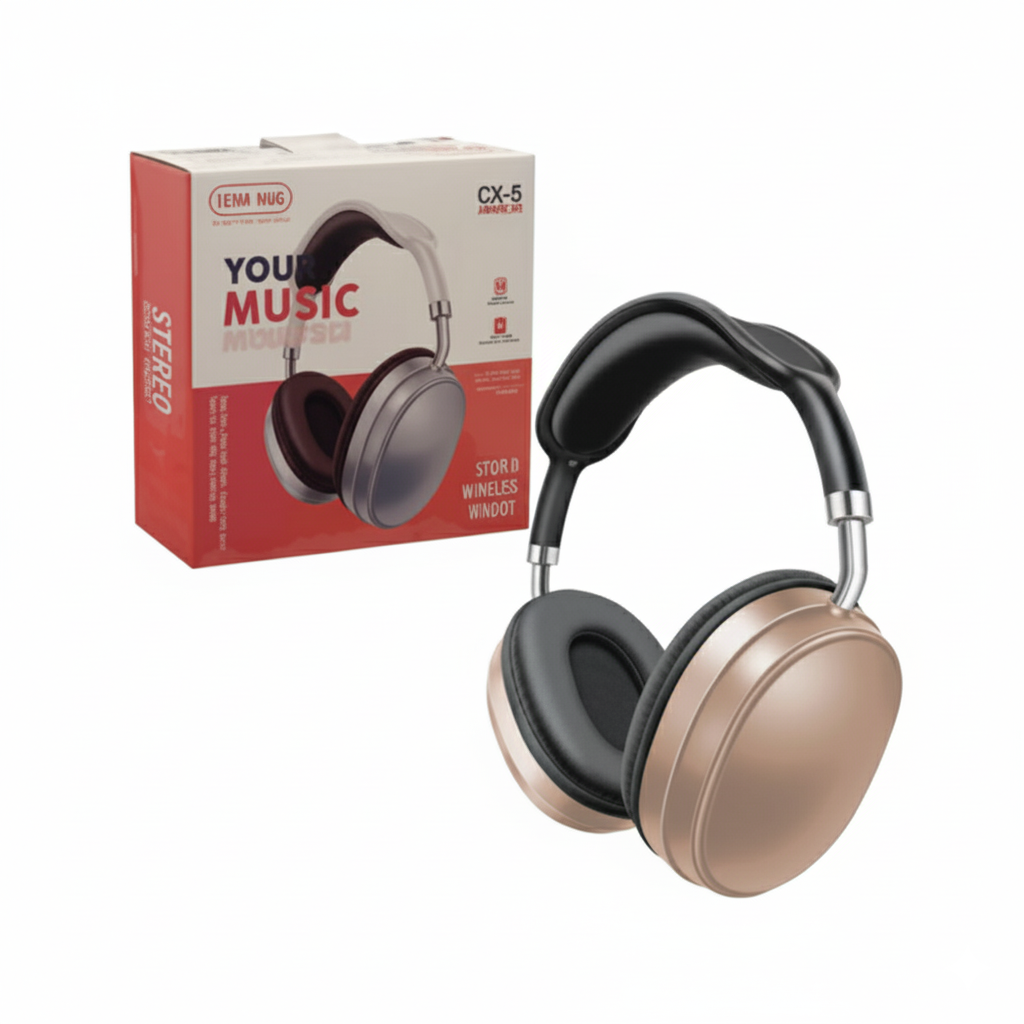 Headphone BT GX5 – Wireless Bluetooth Headphones with Deep Bass & Comfortable Design