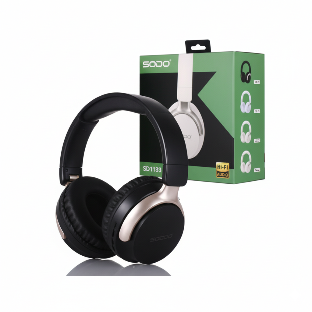 BT Headphone SODO SD1103 – Wireless Bluetooth Headphones with Premium Sound & Sleek Design