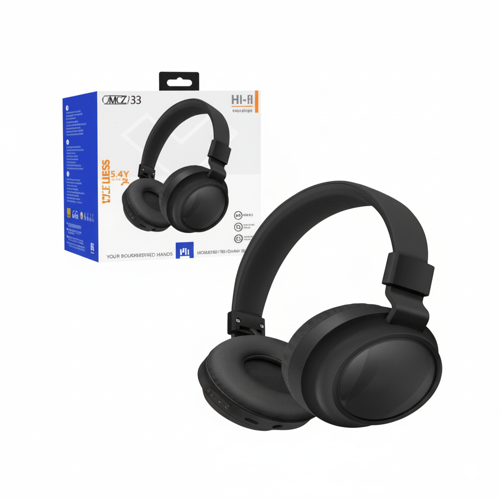 BT Headphone AKZ33 – Wireless Bluetooth Headphones with Powerful Bass & All-Day Comfort