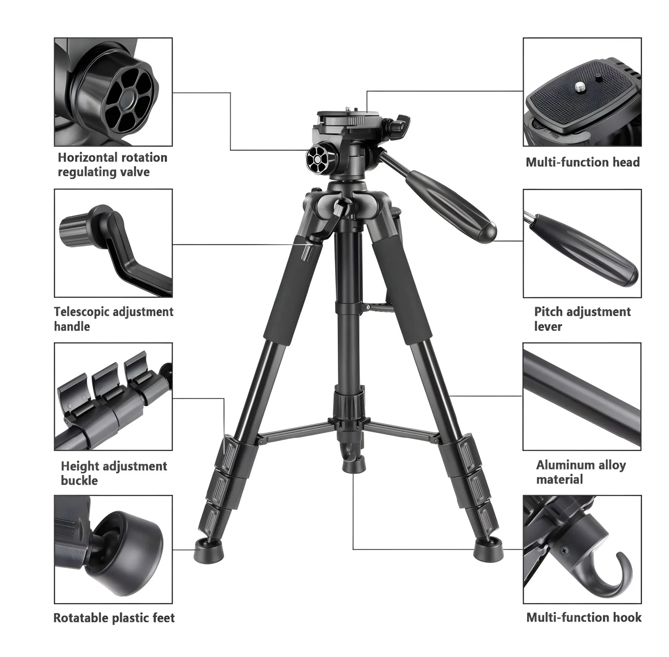 NEEPHO MOBILE TRIPOD NP8810 – Adjustable & Portable Phone Stand