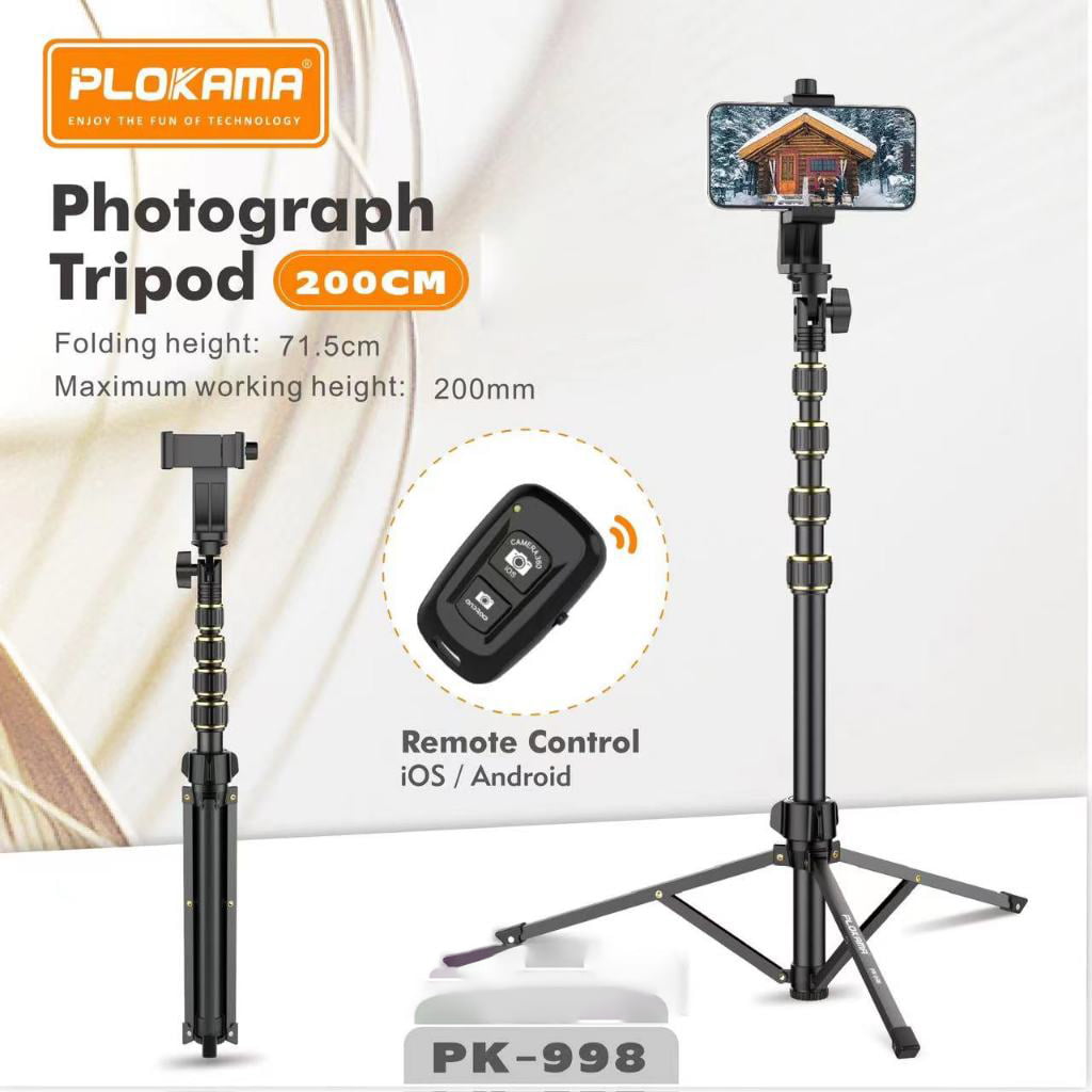 Plokama Selfie Stick – Model PK998 Bluetooth Tripod