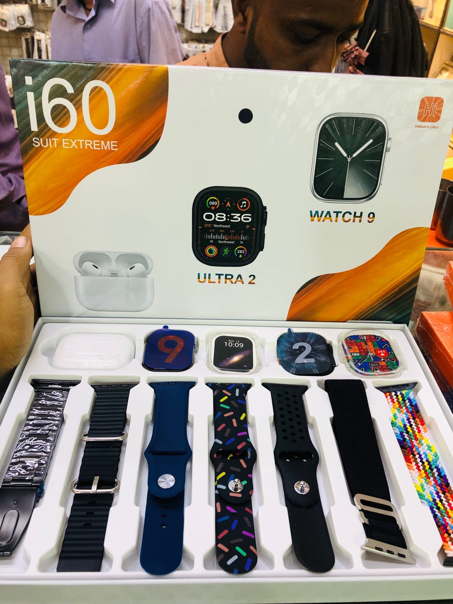 Smart Watch I60 Suit Extreme – 2 Smart Watches + Wireless Earbuds (AirPods Combo Set)