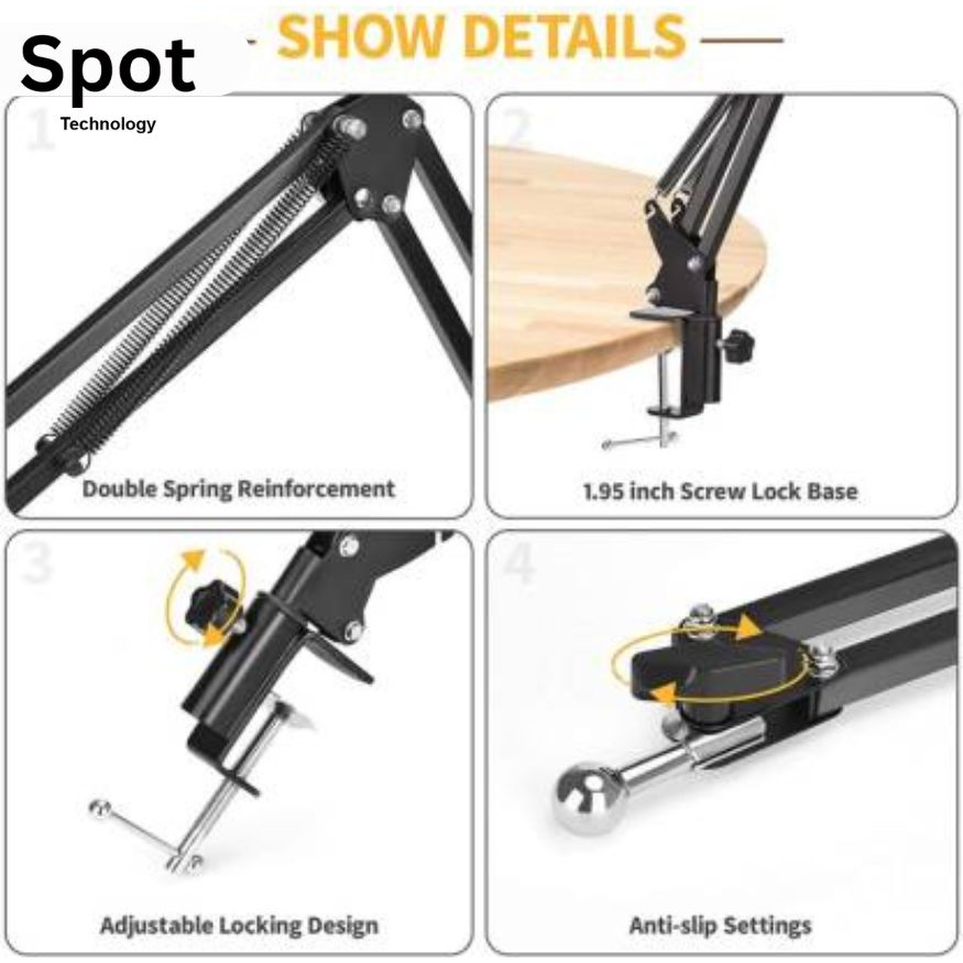 PROFESSIONAL MOBILE & TABLET UNIVERSAL STAND J08 – Adjustable & Durable