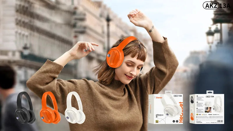 BT Headphone AKZ13A – Wireless Bluetooth Headphones with Premium Sound & Comfort