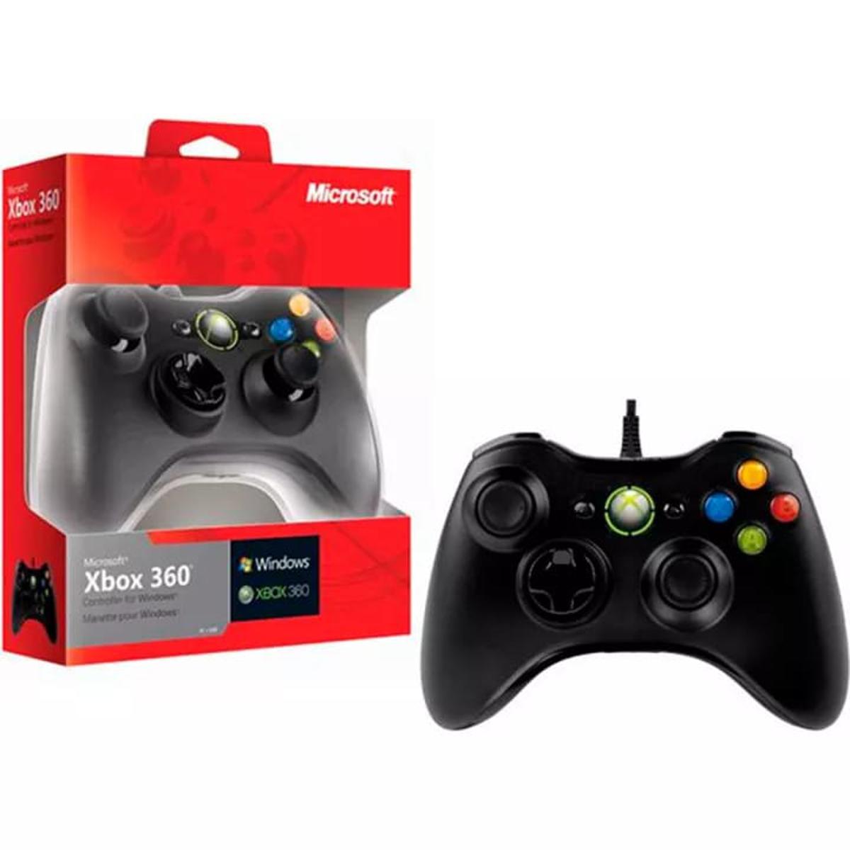 XBOX 360 Dual Shock Wired Controller – Black