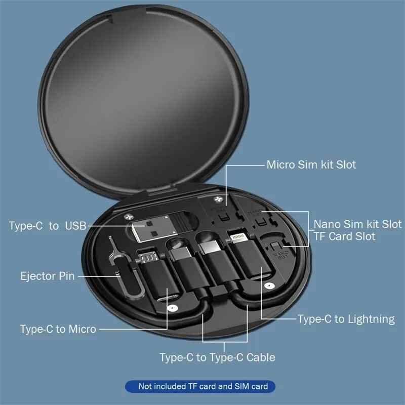 60W Multi-Functional Fast Charging Data Cable Set – Universal & High-Speed