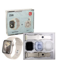 Smart Watch Z58 with Wireless Earbuds – Stylish Fitness & Music Combo