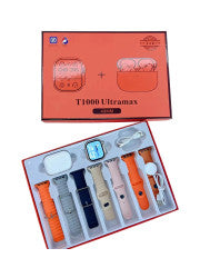 Smart Watch T1000 Ultra Max with Airpods – Premium Bluetooth Smartwatch Combo with Advanced Health & Fitness Features